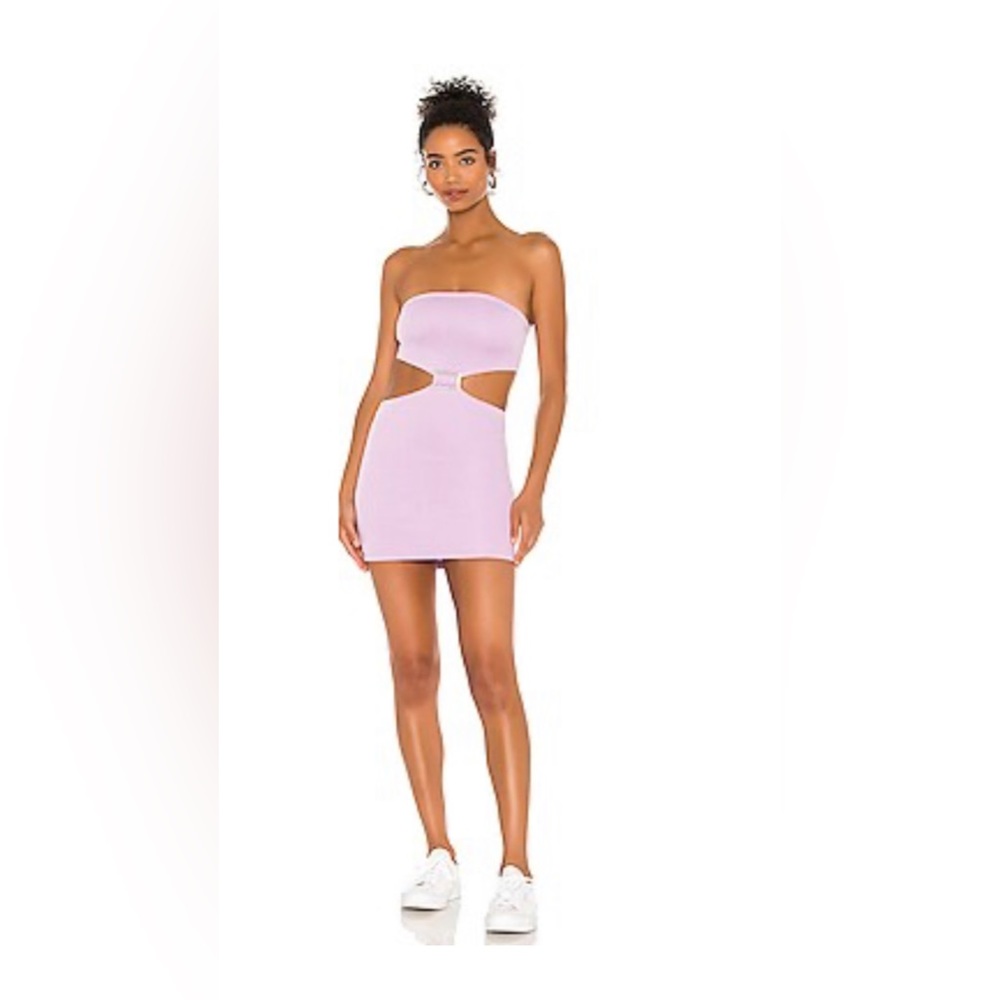 Superdown Cut Out Dress in Lavender